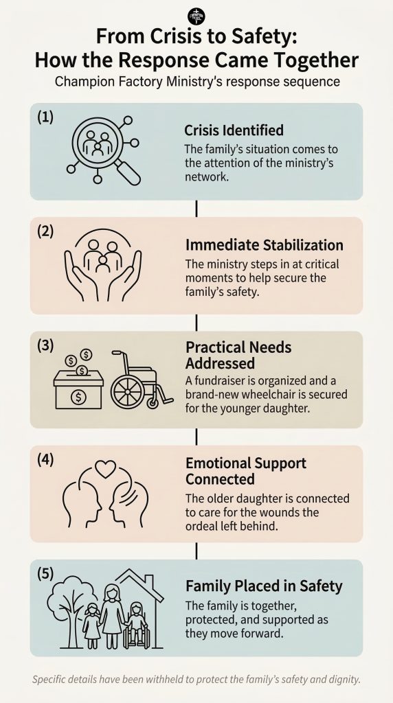 How Champion Factory Ministry Responded — The Sequence of Support