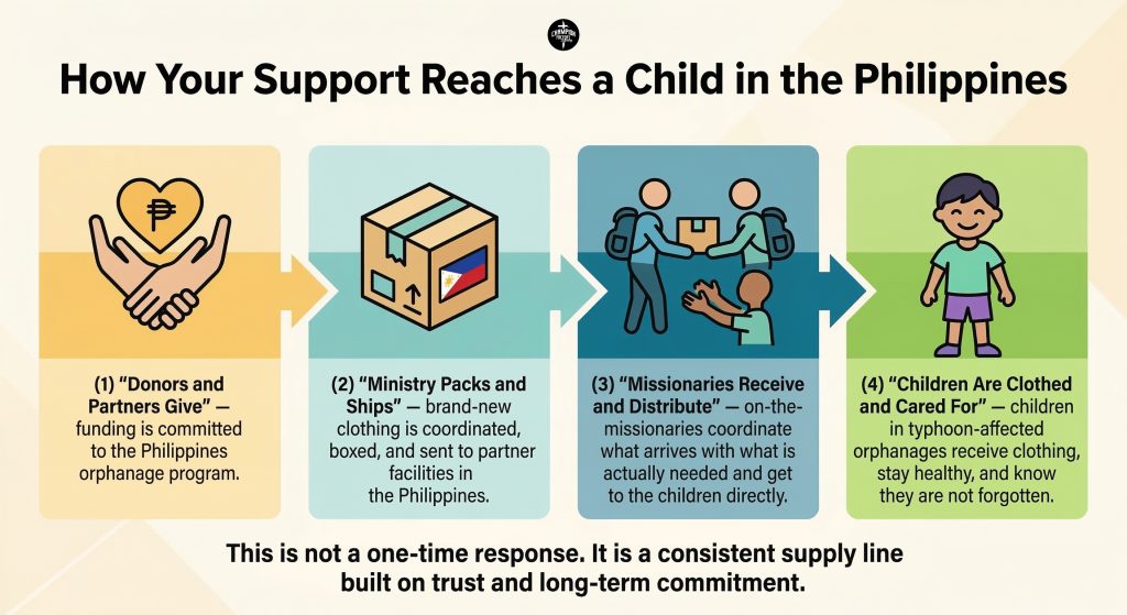 Shipping Hope: Supporting Orphaned Children and the Missionaries Who Care for Them Through Typhoon Season in the Philippines 2 How the Partnership Model Works — From Donor to Child