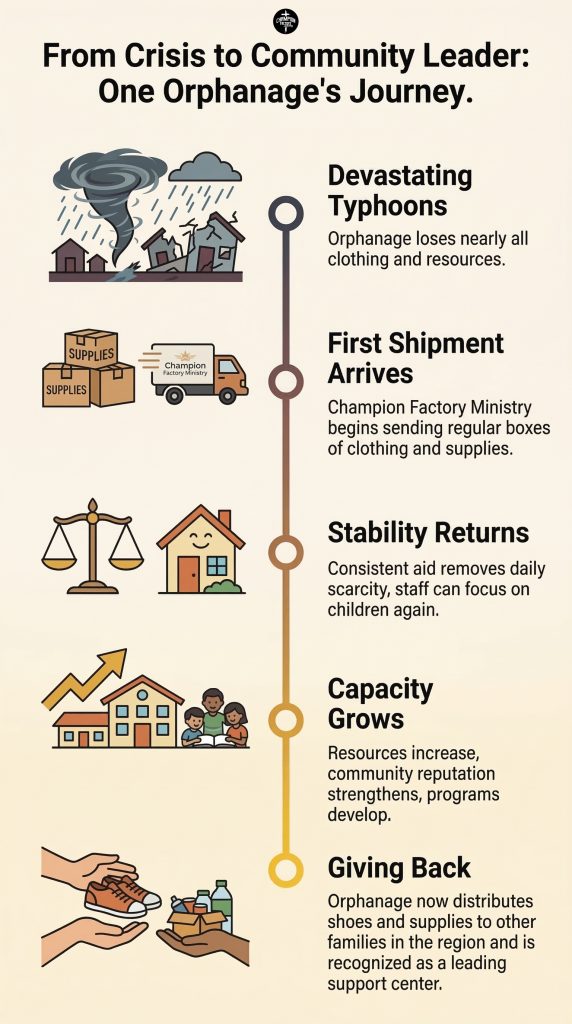 From Crisis to Community Leader: How One Philippine Orphanage Went From Receiving Aid to Giving It 1 The Transformation Timeline